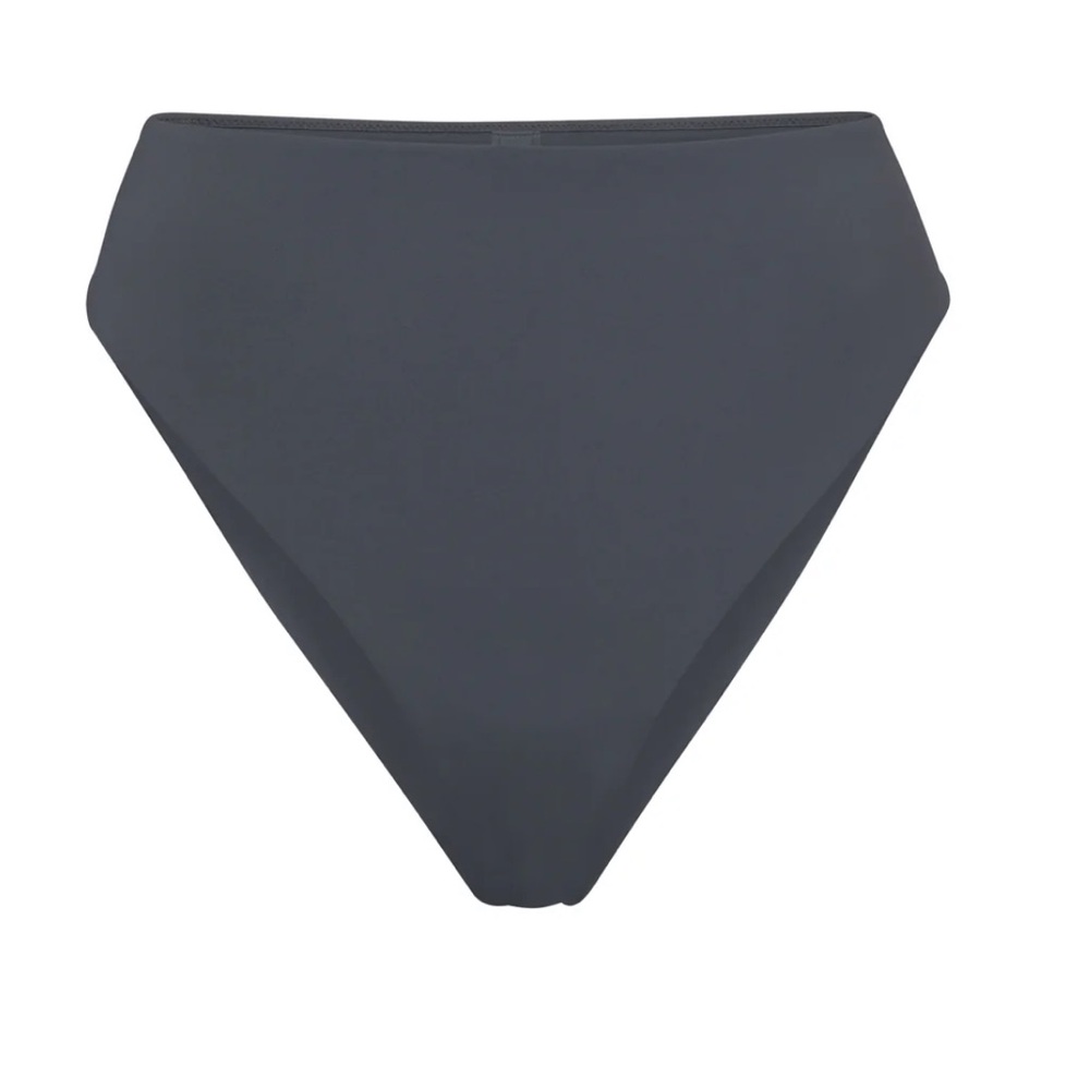 SKIMS Signature Swim Mid Waist Bottom in Gunmental, XXL, NWT